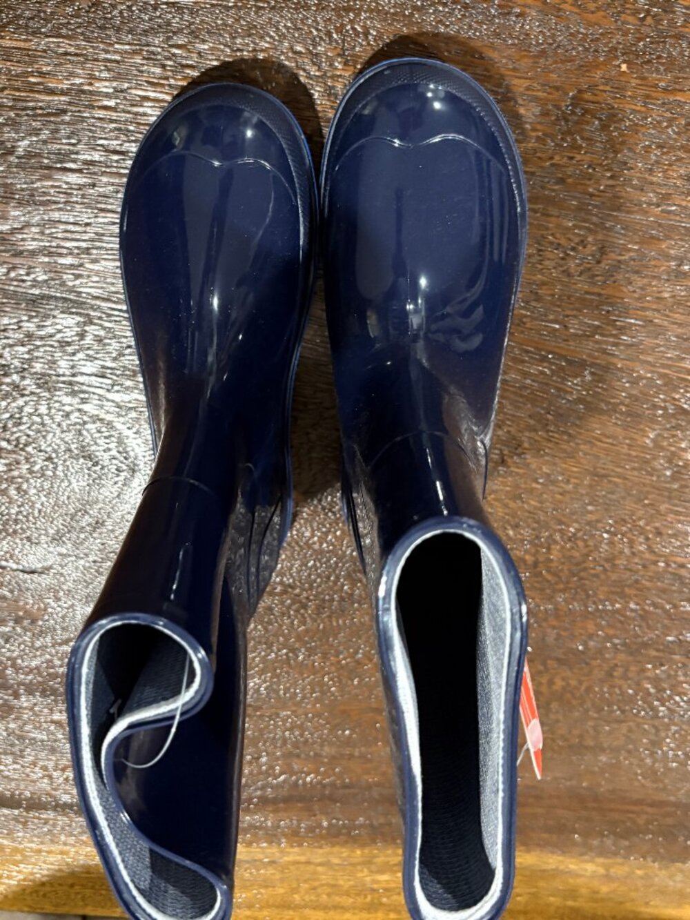 Kid's Boys Wonder Nation Navy Blue Rain Boots sz 2/3 2 3 Waterproof NEW NEW - Picture 2 of 4